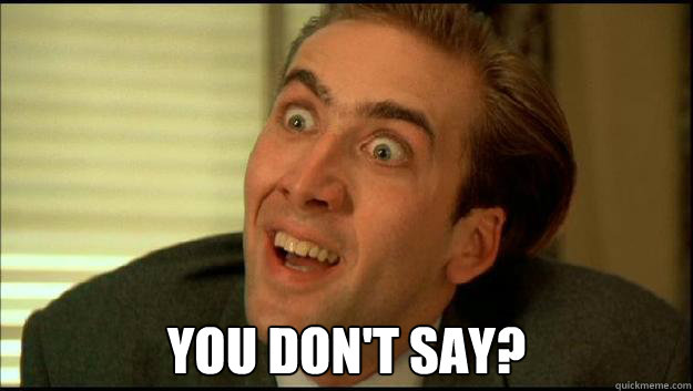 A grotesque picture of Nicolas Cage